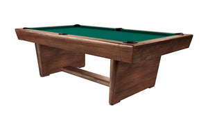Legacy Billiards Conasauga 8 Ft Pool Table in Nutmeg Finish with Traditional Green Cloth