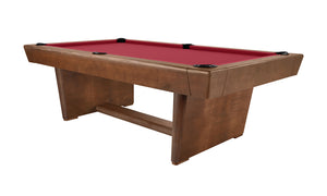 Legacy Billiards Conasauga 8 Ft Pool Table in Walnut Finish with Legacy Red Cloth