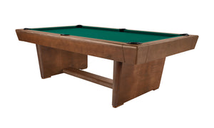 Legacy Billiards Conasauga 8 Ft Pool Table in Walnut Finish with Traditional Green Cloth