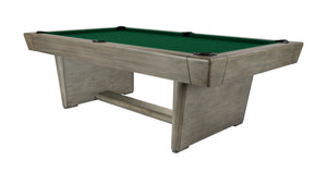 Legacy Billiards Conasauga 8 Ft Pool Table in Overcast Finish with Dark Green Cloth