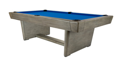 Legacy Billiards Conasauga 8 Ft Pool Table in Overcast Finish with Euro Blue Cloth - Primary Image