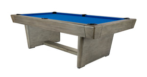 Legacy Billiards Conasauga 8 Ft Pool Table in Overcast Finish with Euro Blue Cloth
