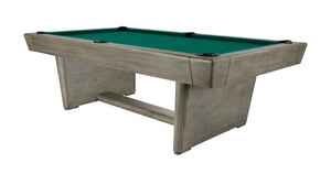 Legacy Billiards Conasauga 8 Ft Pool Table in Overcast Finish with Traditional Green Cloth
