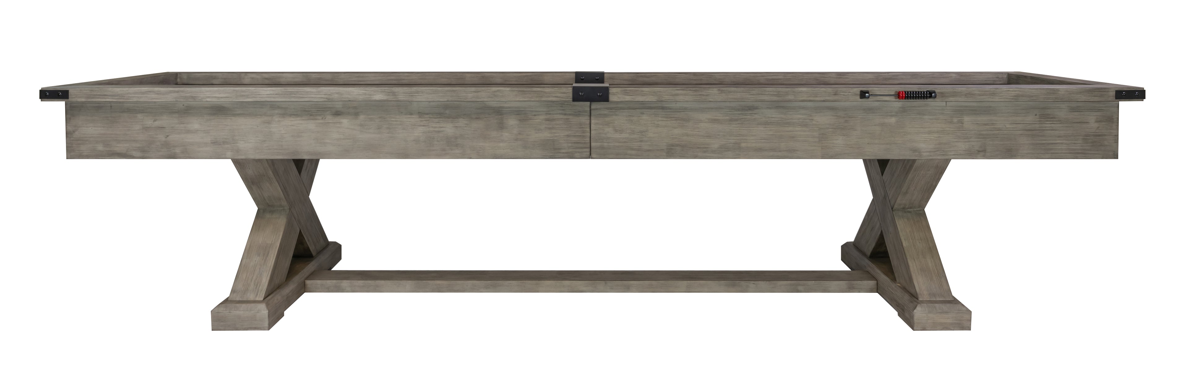 Legacy Billiards Cumberland 12 Ft Outdoor Shuffleboard in Ash Grey Finish Side View