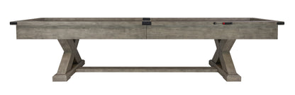 Legacy Billiards Cumberland 12 Ft Outdoor Shuffleboard in Ash Grey Finish Side View