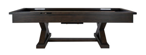 Legacy Billiards Cumberland 9 Ft Shuffleboard in Whiskey Barrel Finish Side View