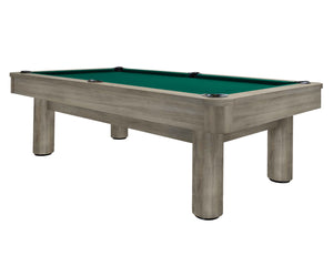Legacy Billiards Dillard 7 Ft Pool Table in Overcast Finish with Traditional Green Cloth