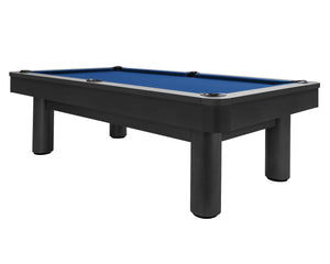 Legacy Billiards Dillard 7 Ft Pool Table in Raven Finish with Euro Blue Cloth