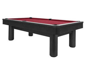 Legacy Billiards Dillard 7 Ft Pool Table in Raven Finish with Legacy Red Cloth