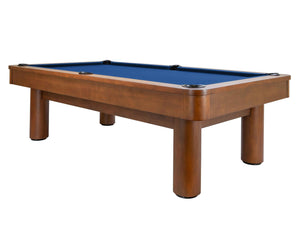 Legacy Billiards Dillard 7 Ft Pool Table in Walnut Finish with Euro Blue Cloth