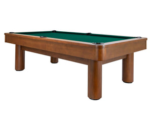 Legacy Billiards Dillard 7 Ft Pool Table in Walnut Finish with Traditional Green Cloth