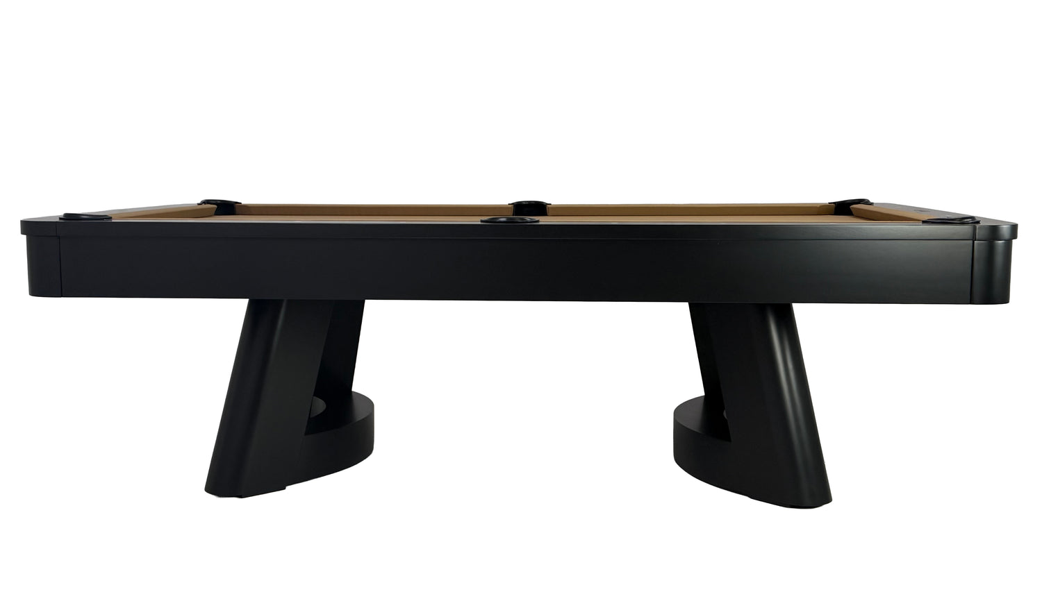 Legacy Billiards Dunbar Pool Table in Raven Finish with Desert Cloth - Side View