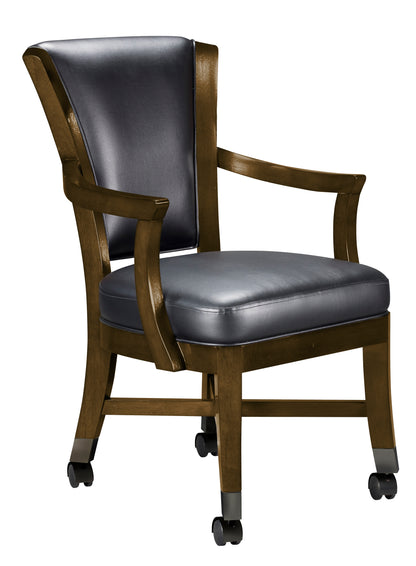 Legacy Billiards Elite Caster Game Chair in Nutmeg Finish