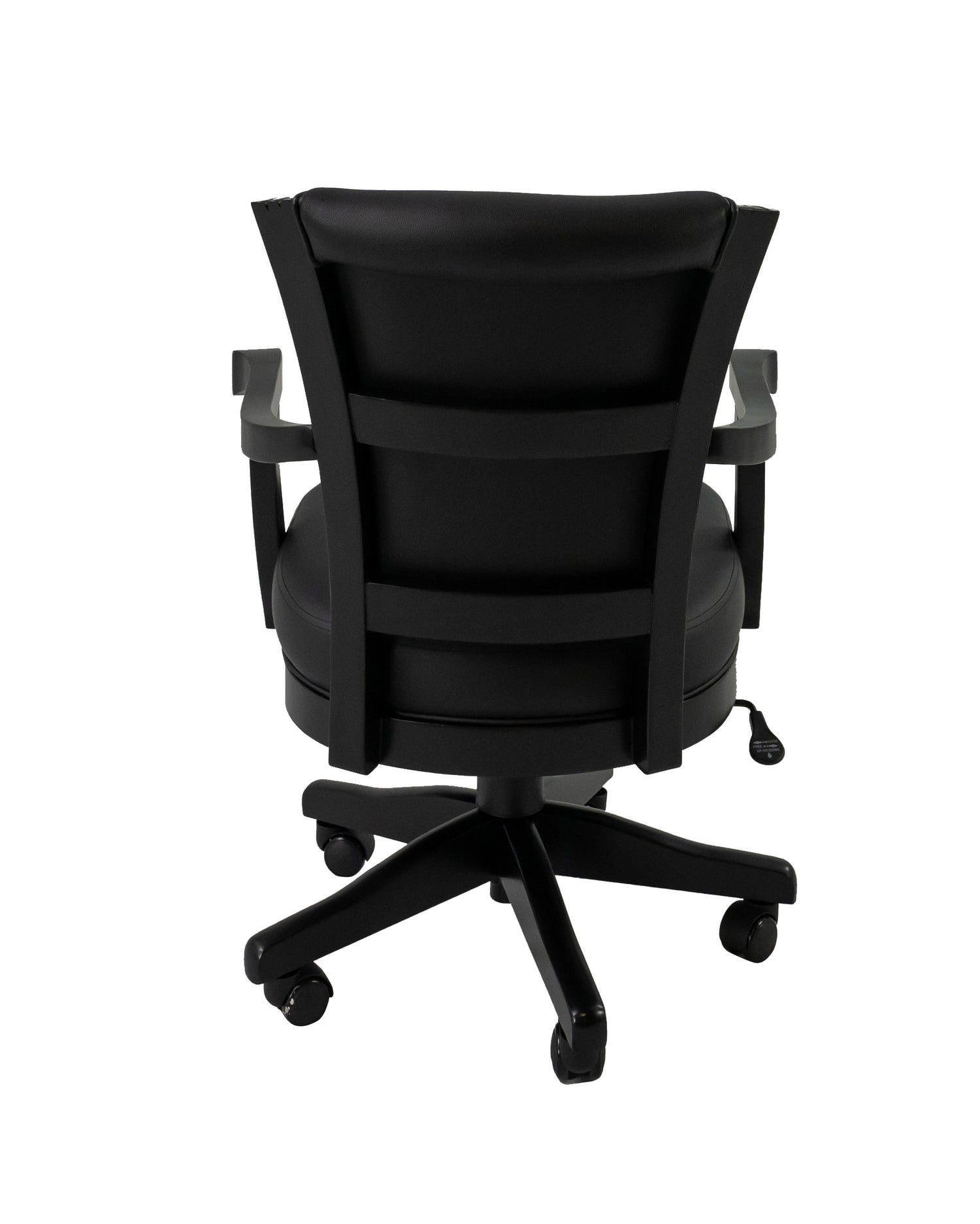 Legacy Billiards Elite Gas Lift Game Chair in Raven Finish - Back View