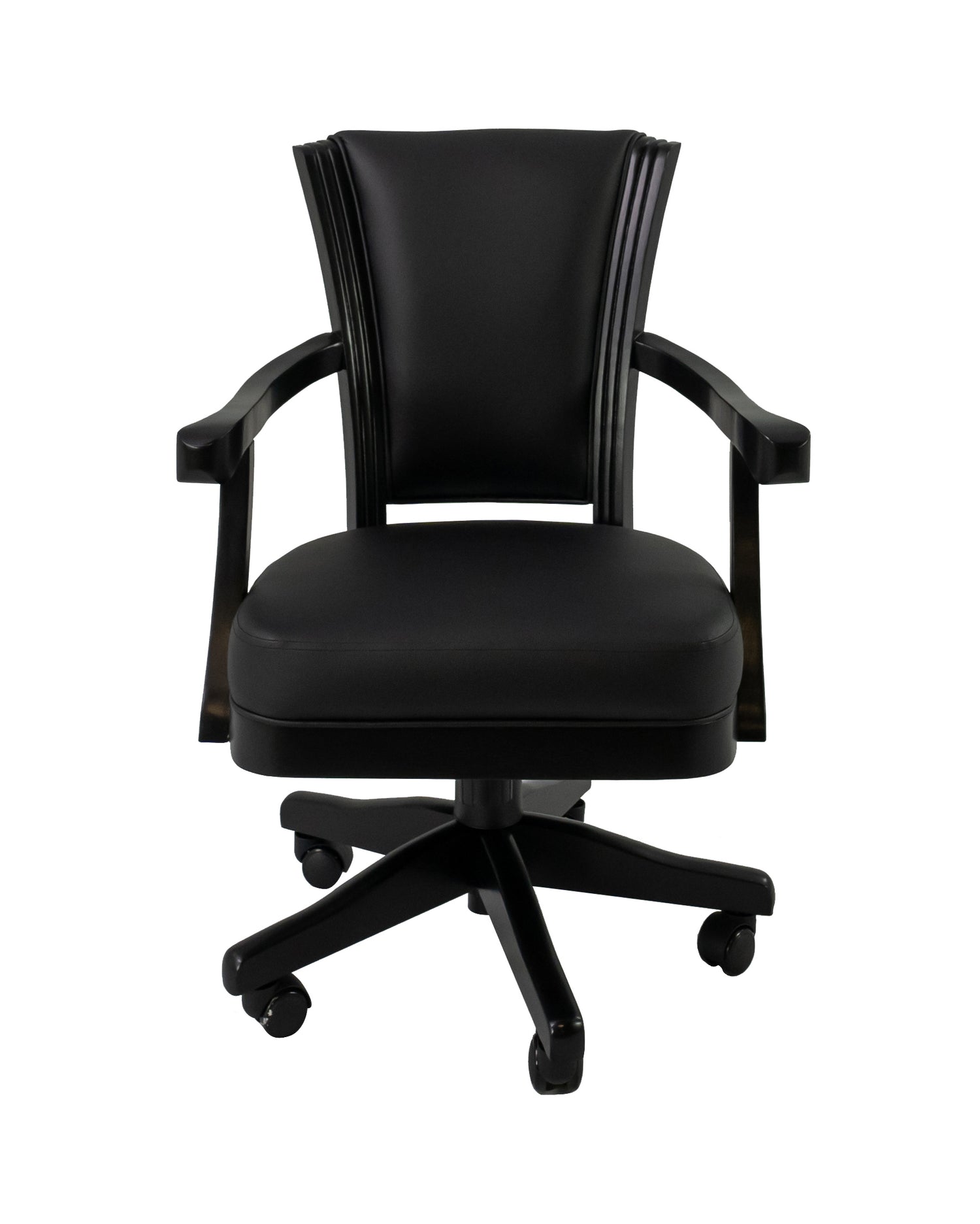 Legacy Billiards Elite Gas Lift Game Chair in Raven Finish - Front View