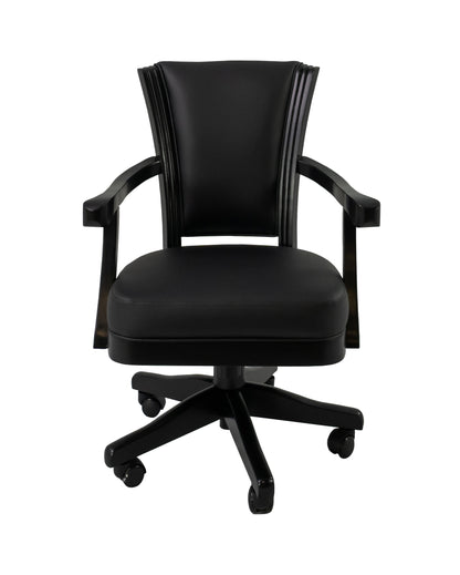 Legacy Billiards Elite Gas Lift Game Chair in Raven Finish - Front View