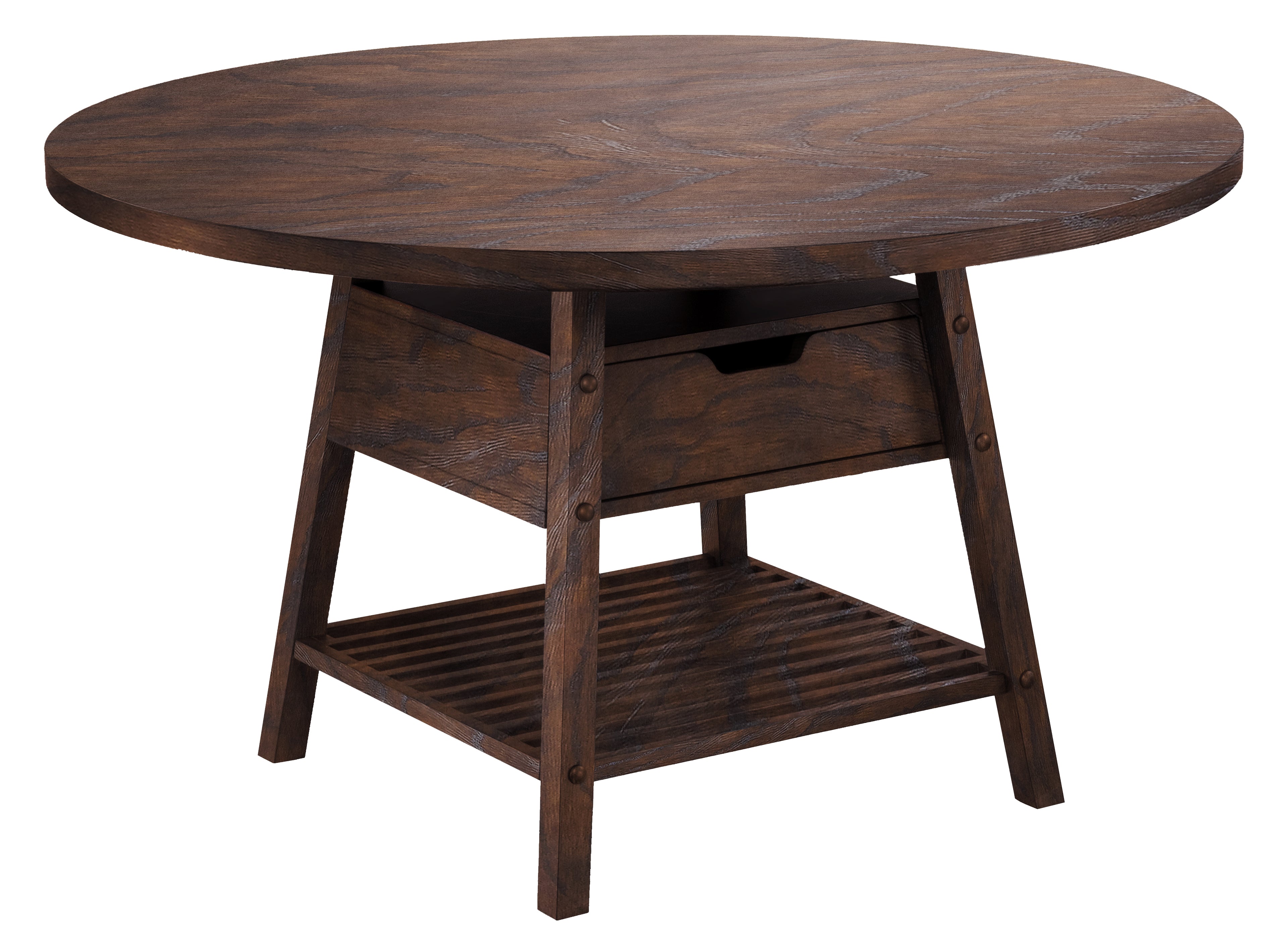 Legacy Billiards Emory Game Table in Whiskey Barrel Finish Dining Top Side