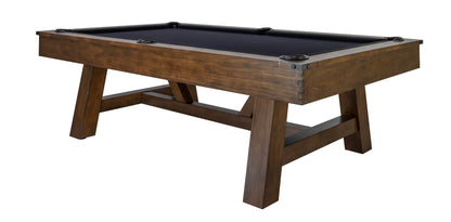 Legacy Billiards Emory 8 Ft Pool Table in Gunshot Finish with Black Cloth - Primary Image