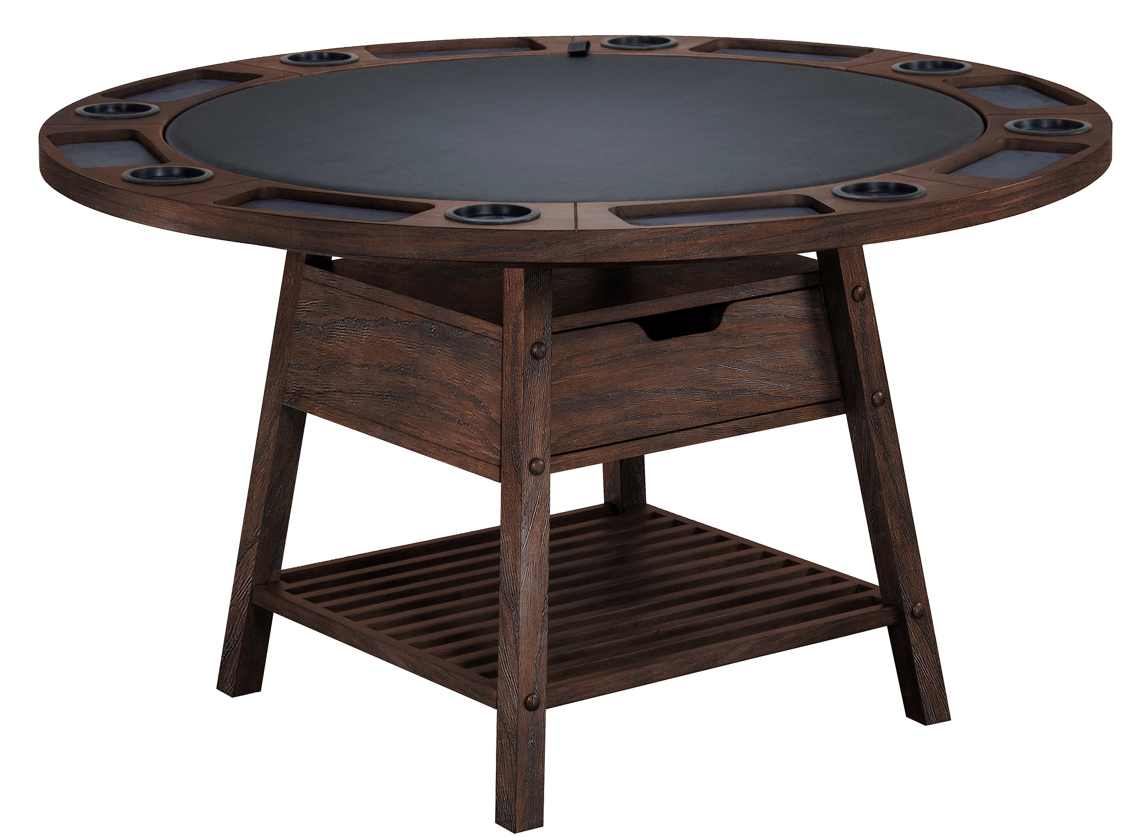 Legacy Billiards Emory Game Table in Whiskey Barrel Finish