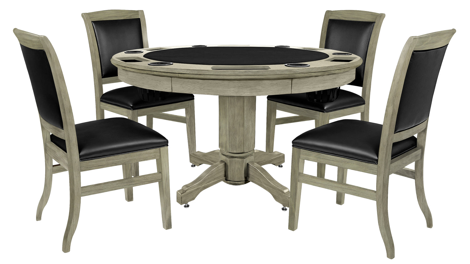 Legacy Billiards Heritage 3 in 1 Game Set with Bumper Pool in Ash Grey Indoor Finish