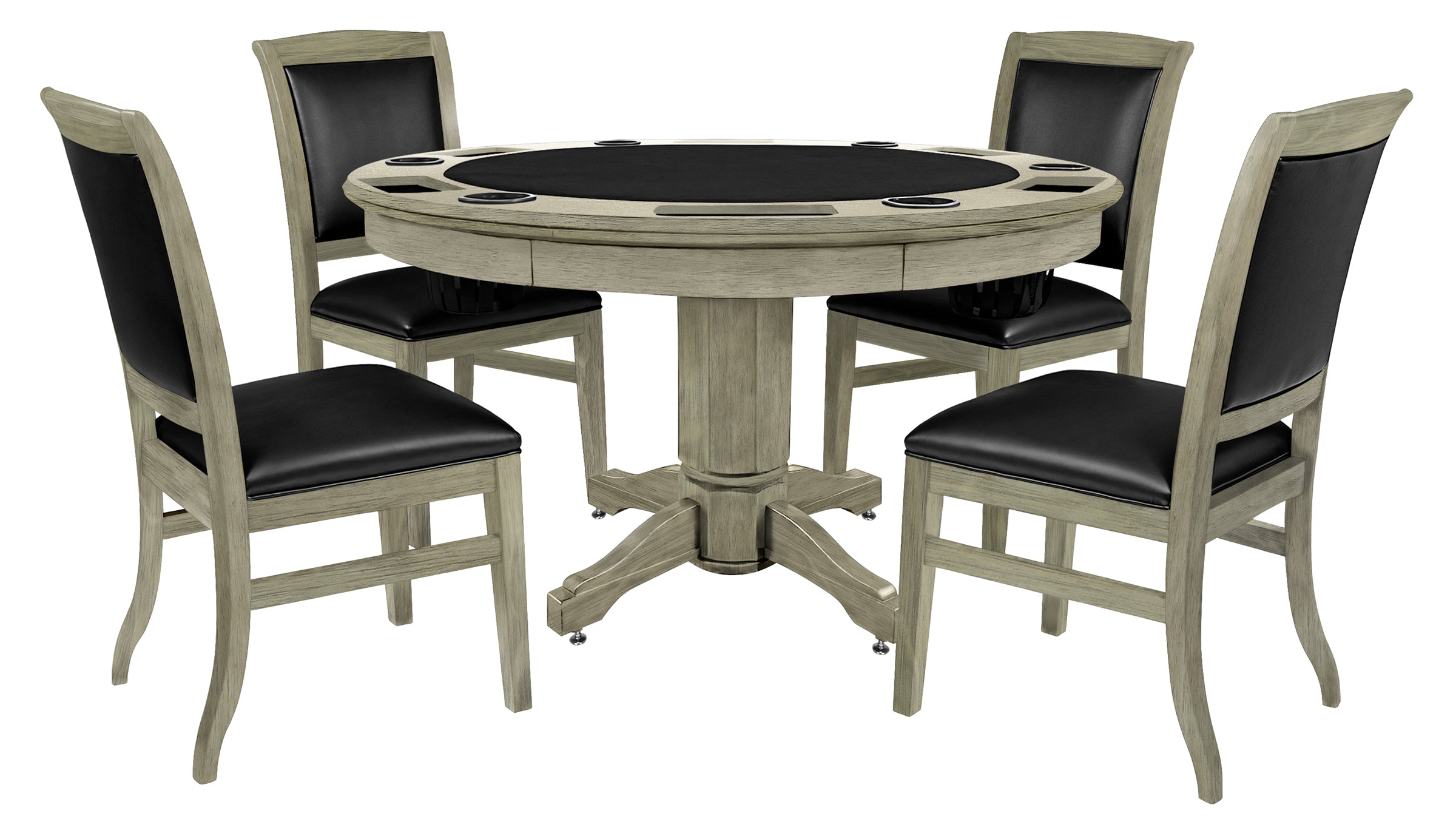 Legacy Billiards Heritage 3 in 1 Game Set with Bumper Pool in Ash Grey Indoor Finish