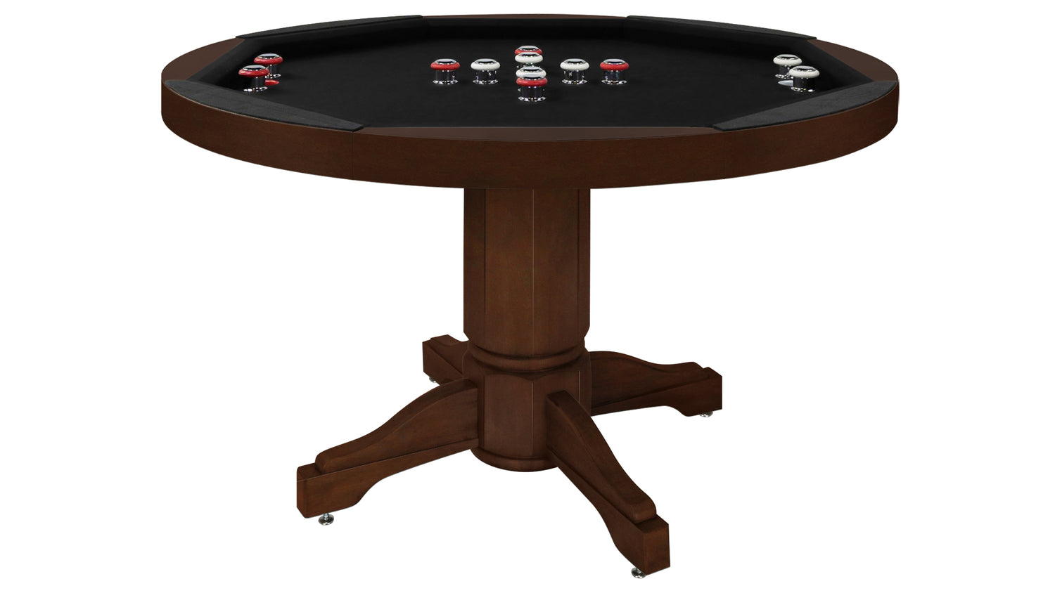 Legacy Billiards Heritage 3 in 1 Game Table with Poker, Dining and Bumper Pool in Nutmeg Finish
