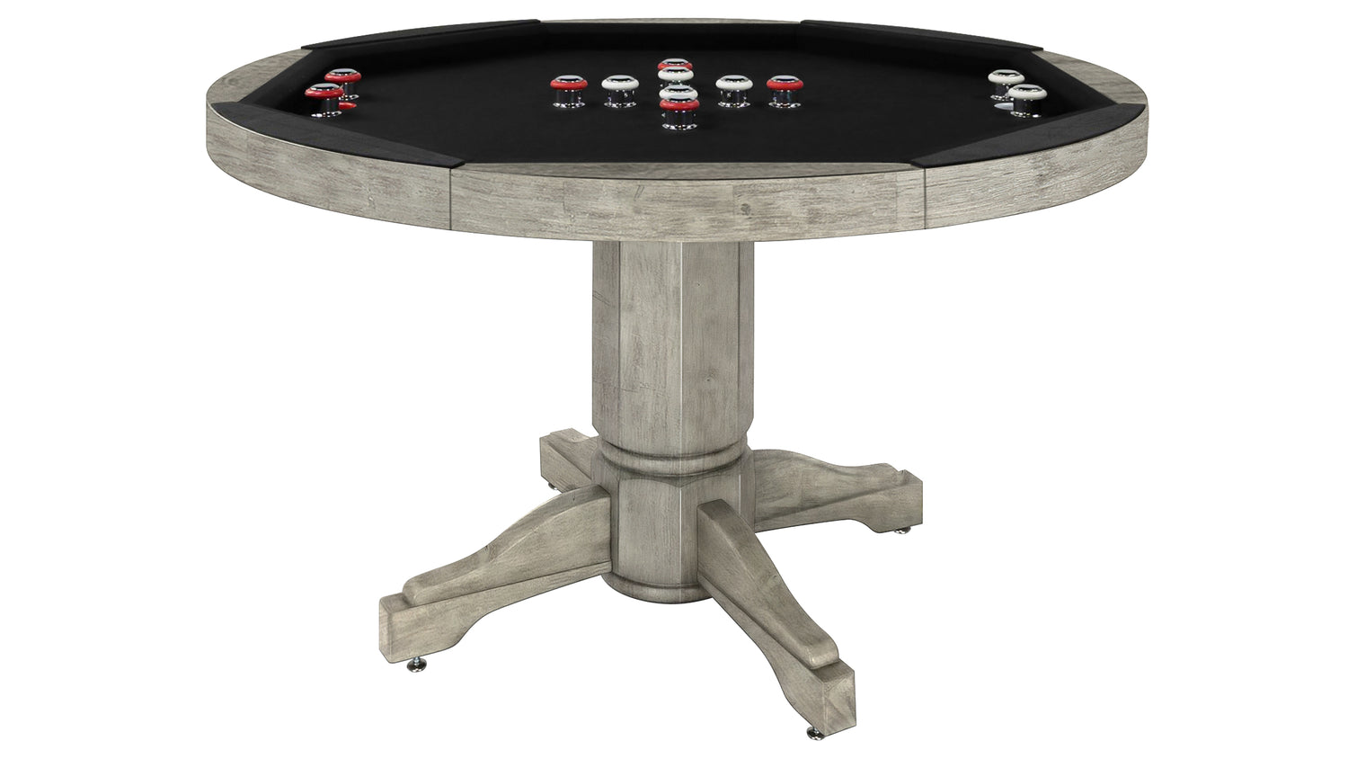 Legacy Billiards Heritage 3 in 1 Game Table with Poker, Dining and Bumper Pool in Ash Grey Indoor Finish