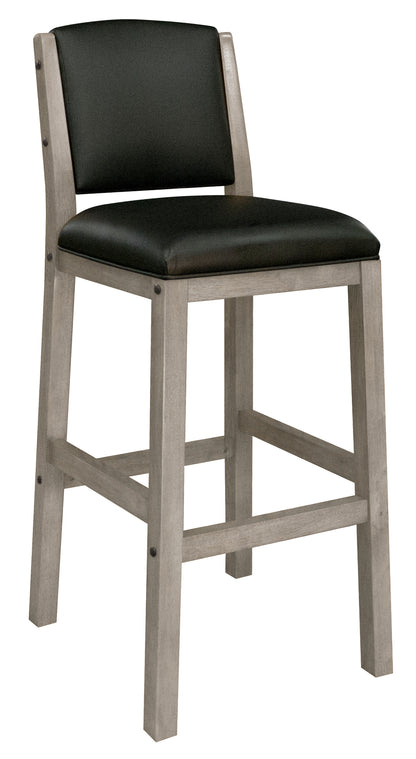 Legacy Billiards Heritage Backed Barstool in Overcast Finish