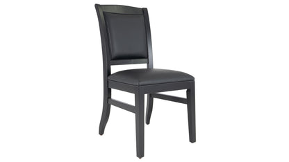 Legacy Billiards Heritage Dining Game Chair in Raven Finish - Angle View