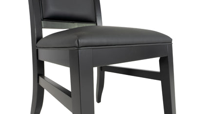 Legacy Billiards Heritage Dining Game Chair in Raven Finish -Seat Closeup