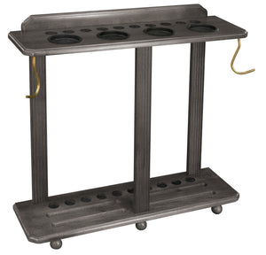 Legacy Billiards Heritage Floor Cue Rack in Overcast Finish