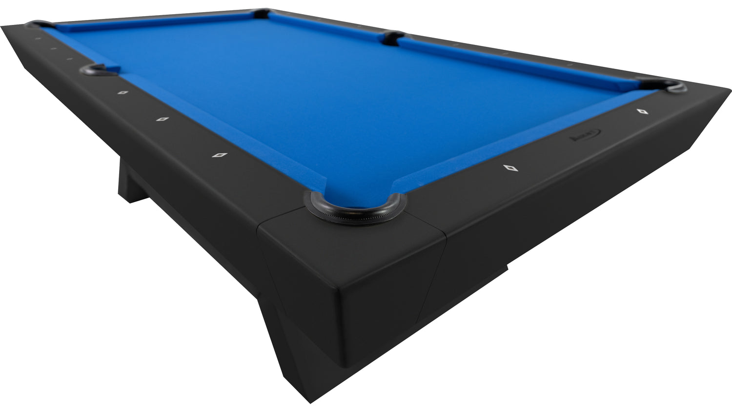 Legacy Billiards Holston Pool Table in Raven Finish with Blue Cloth - Corner View