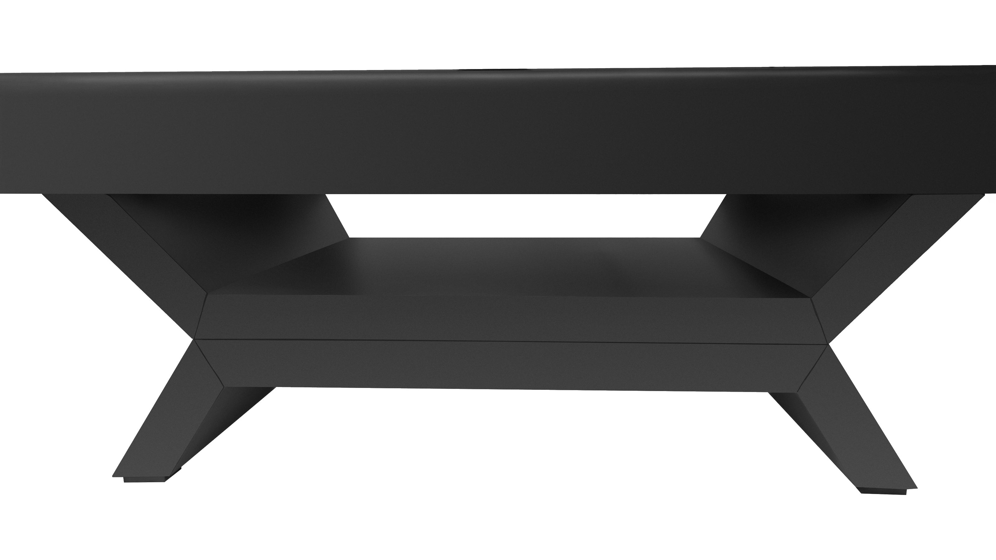 Legacy Billiards Holston Pool Table in Raven Finish with Blue Cloth - Side View Closeup