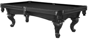 Legacy Billiards 8 Ft Mallory Pool Table in Raven Finish with Black Cloth