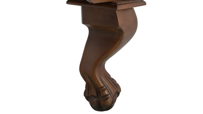 Legacy Billiards Megan Pool Table in Walnut Finish with Black Cloth - Leg Closeup