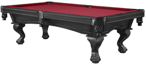 Legacy Billiards 7 Ft Megan Pool Table in Raven Finish with Legacy Red Cloth
