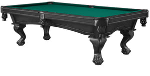 Legacy Billiards 7 Ft Megan Pool Table in Raven Finish with Traditional Green Cloth