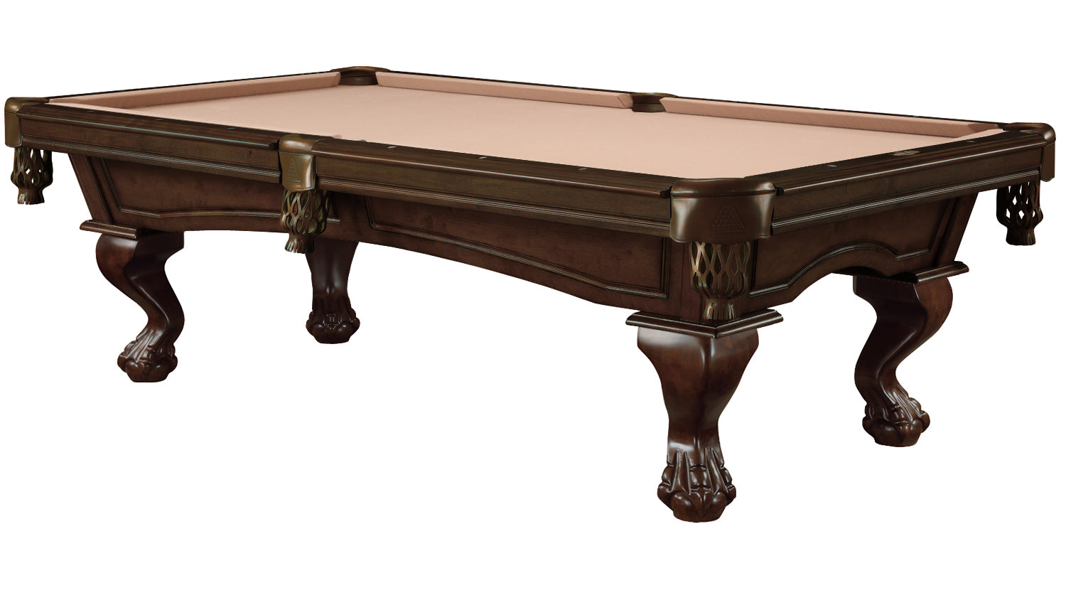 Legacy Billiards Megan Pool Table in Nutmeg Finish with Desert Cloth - Primary Image