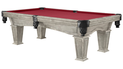Legacy Billiards 7 Ft Mesa Pool Table in Ash Grey Indoor Finish with Legacy Red Cloth - Primary Image
