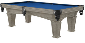 Legacy Billiards 7 Ft Mesa Pool Table in Overcast Finish with Euro Blue Cloth