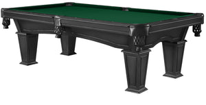 Legacy Billiards 7 Ft Mesa Pool Table in Raven Finish with Dark Green Cloth