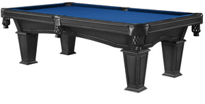 Legacy Billiards 7 Ft Mesa Pool Table in Raven Finish with Euro Blue Cloth