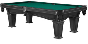 Legacy Billiards 7 Ft Mesa Pool Table in Raven Finish with Traditional Green Cloth