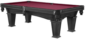 Legacy Billiards 7 Ft Mesa Pool Table in Raven Finish with Wine Cloth