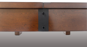 Legacy Billiards Colt II Pool Table in Nutmeg Finish - Side Blind Closeup