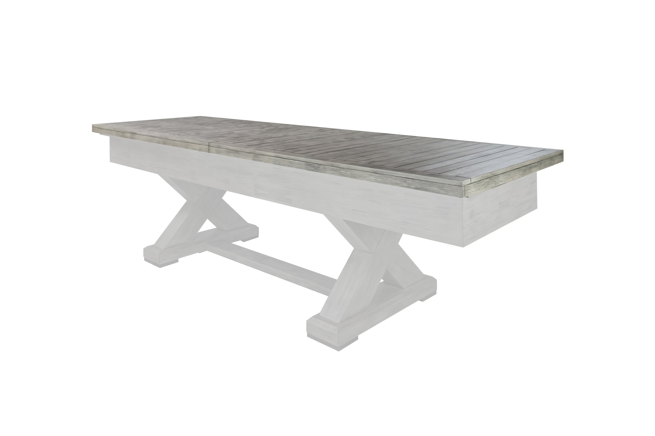 Legacy Billiards 9 Foot Shuffleboard Outdoor Dining Top in Ash Grey Finish