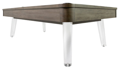 Legacy Billiards Percy Pool Table in Overcast Finish with Wine Cloth - Floor View