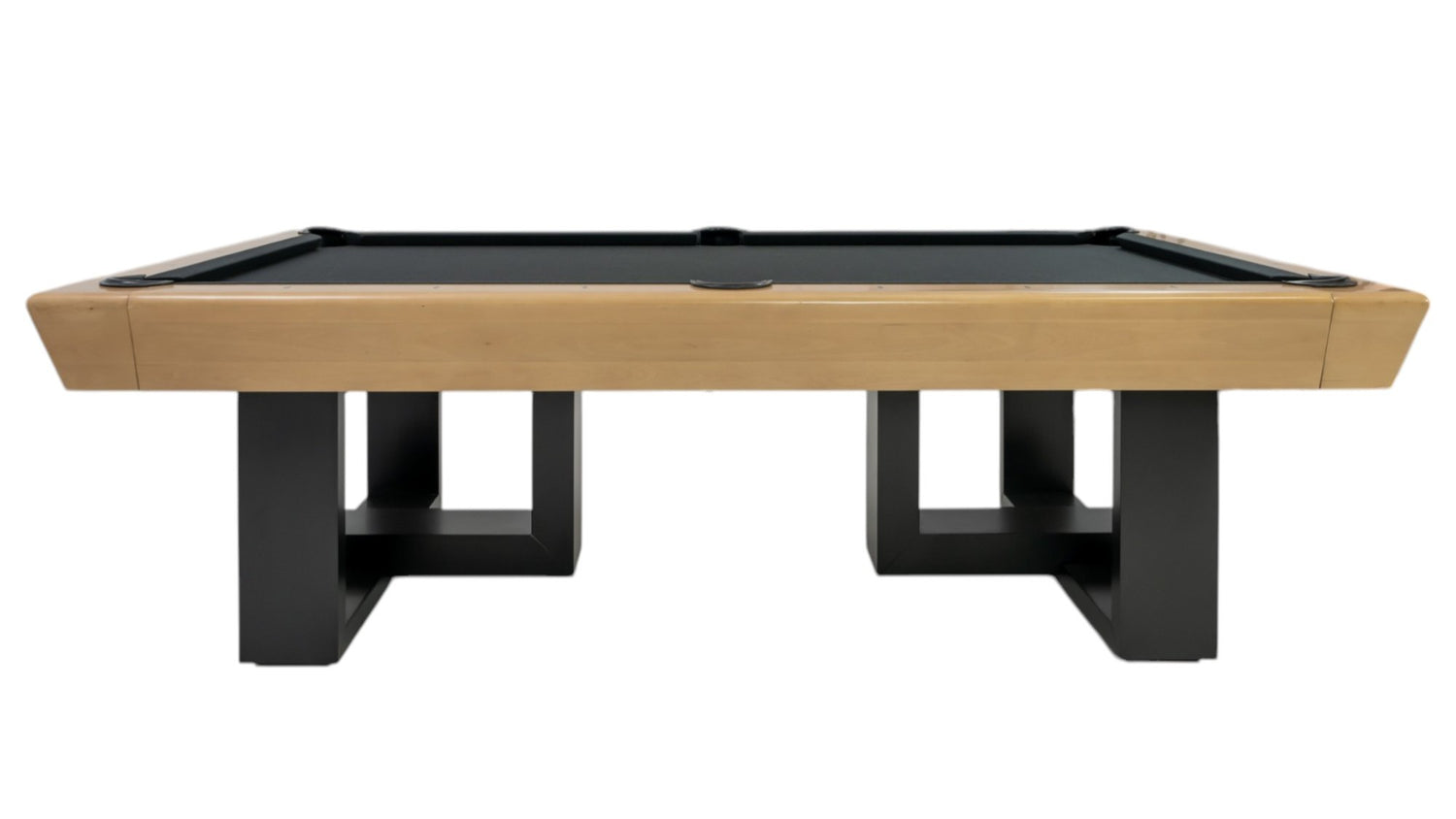 Legacy Billiards Richland Pool Table in Caramel Finish with Black Cloth - Side View