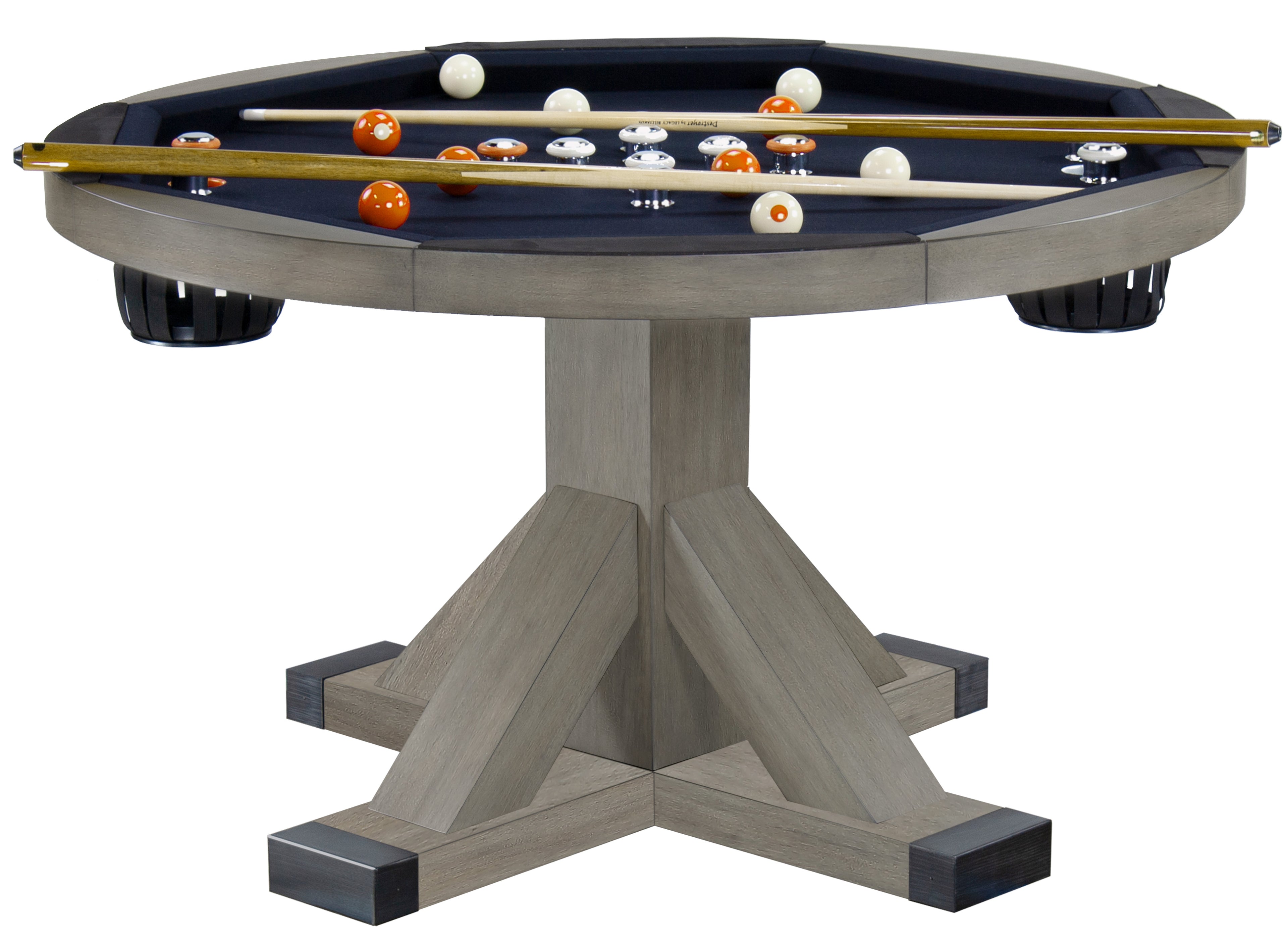 Legacy Billiards Sterling 3 in 1 Game Table with Poker, Dining and Bumper Pool in Overcast Finish - Primary Image