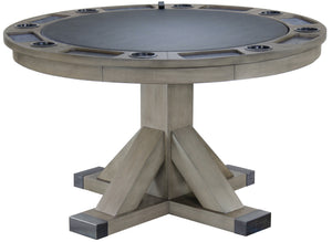 Legacy Billiards Sterling 3 in 1 Game Table with Poker, Dining and Bumper Pool in Overcast Finish - Poker Top